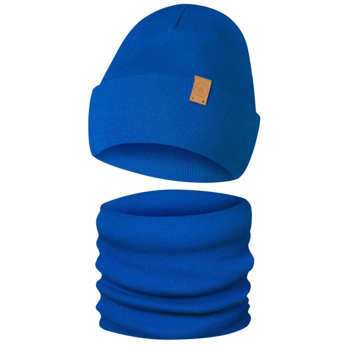 Komplet Dwuwarstwowy Czapka Komin Jesienno Zimowy Only-Kids Chabrowy.jpg