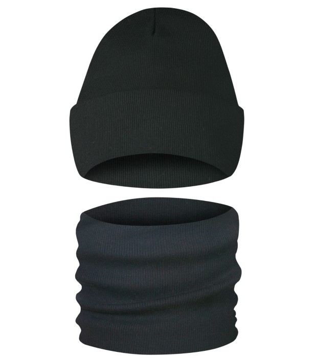 Komplet Uniseks Czarny Zimowy OdCzapki.pl.jpg