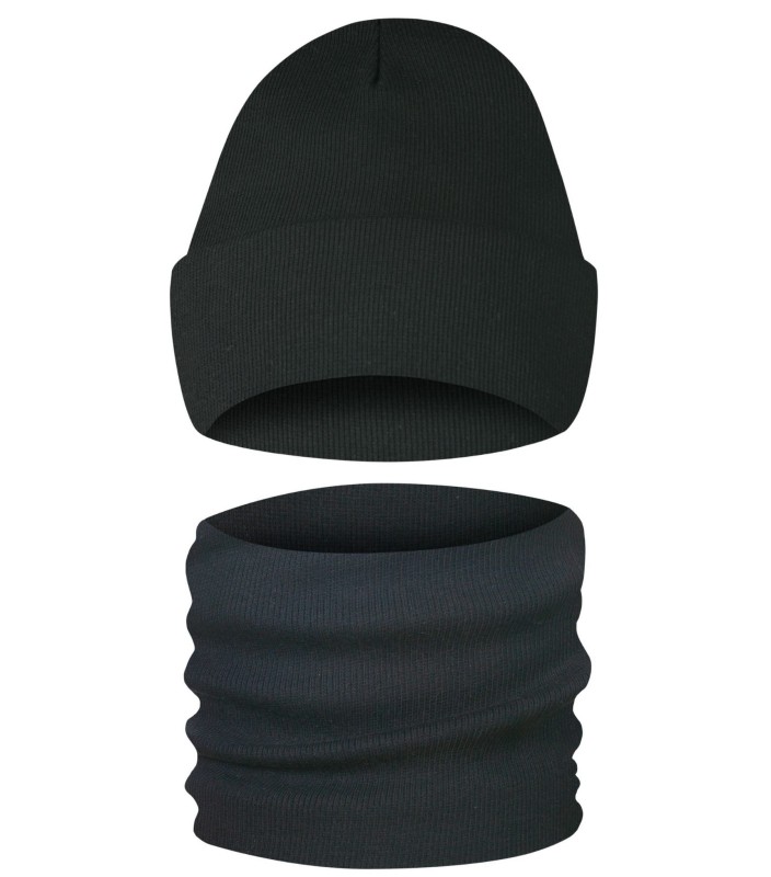 Komplet Uniseks Czarny Zimowy OdCzapki.pl.jpg